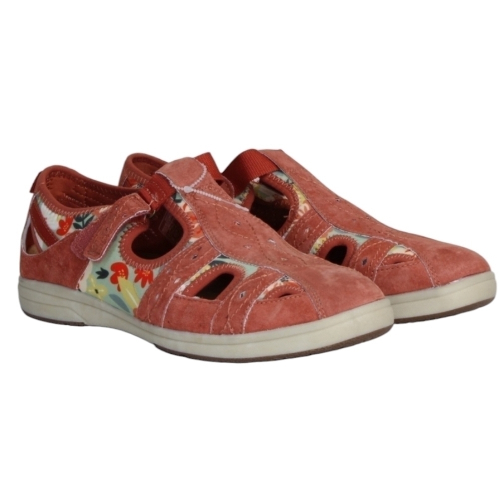 Earth Origins Women Effie Salmon Fisherman sandals Loafer Slip on shoes sz 10
